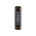 トランセンドジャパン トランセンド ポータブルSSD 2TB 高速 最大1050 MB/s 超小型,軽量11g Type-A/Type-C 両対応 PS4/PS5 動作確認済 USB 10Gbps TS2TESD310C(2)