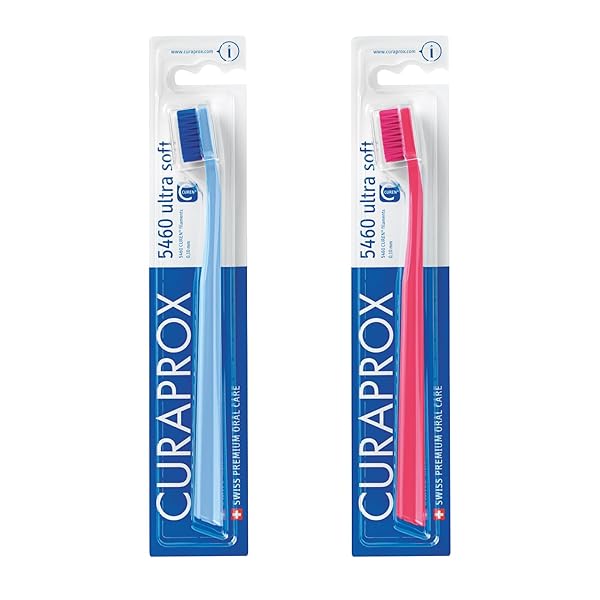 クラプロックス（CURAPROX） 歯ブラシ CS5460 2本セット（まとめ買い・色おまかせ）ブリスターパック 植毛5,460本 ウルトラソフト