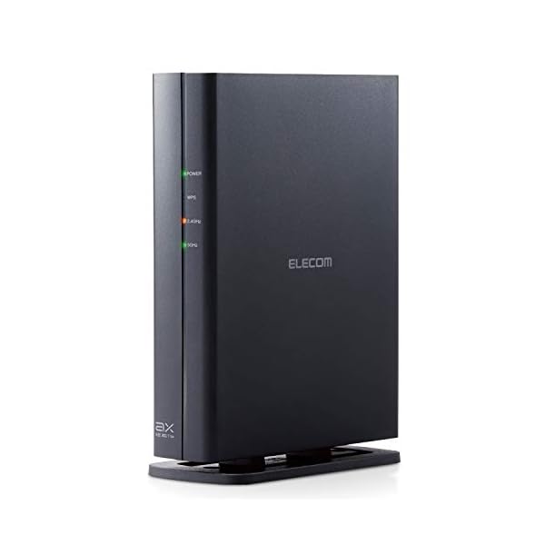 エレコム Wi-Fi6 無線LANルーター 11ax 1201+574Mbps IPv6(IPoE)対応 DXアンテナ監修内蔵アンテナ搭載 セキュリティーWi-Fi搭載 ブラック WRC-X1800GSA-B