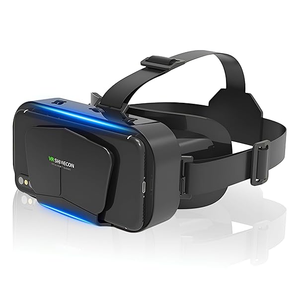 VRゴーグル 【オープンパネル設計&プラグアンドプレイ】VRヘッドセット 3Dパノラマ体験 1080P 超広角 120°視野角 スマホ用 非球面光学レンズ 焦点や瞳孔距離調節可能 装着感良い メガネ対応 通気性 軽量 4.7～6.5 iPhone&a
