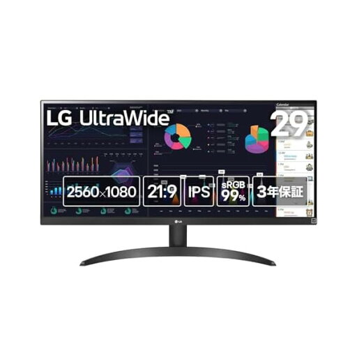 LG モニター ディスプレイ 平面 29WQ500-B 29インチ/ 100Hz / MBR1ms / 業効率アップ、ビジネス、プログラミング、トレーディング、グラフィック、映画、ゲーム/21:9 ウルトラワイド(2560×1080) / IPS非光 LG モニター ディスプレイ 平面 29WQ500-B 29インチ/ 100Hz / MBR1ms / 業効率アップ、ビジネス、プログラミング、トレーディング、グラフィック、映画、ゲーム/21:9 ウルトラワイド(2560×1080) / IPS非光