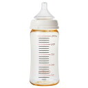 ChuChu(チュチュ) マルチフィット広口タイププラスチック製哺乳びん 240mL ベージュオレンジ 乳首 日本製 新生児 卒乳 全月齢