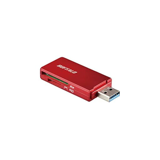 バッファロー BUFFALO USB3.0 microSD/SDカード専用カードリーダー レッド BSCR27U3RD バッファロー BUFFALO USB3.0 microSD/SDカード専用カードリーダー レッド BSCR27U3RD