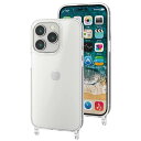 エレコム(ELECOM) iPhone 14 Pro 用 ケース スマホショルダーストラップ用ホール付き TPU 耐衝撃 エアークッション 半透明 指紋防止 ワイヤレス充電対応 【別売りのストラップと組み合わせて、好みのスタイルに】 シルキークリア