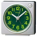 セイコークロック(Seiko Clock) 目覚まし時計 置き時計 アナログ 集光樹脂文字板 銀色メタリック 65×64×38mm PYXIS ピクシス NR450S(3)