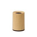 ideaco (イデアコ) ゴミ箱 丸形 1.2L 直径12.5✕高さ18.5cm mini TUBELOR oakwood (ミニチューブラー オークウッド)