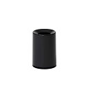ideaco(イデアコ) ゴミ箱 丸形 1.2L 直径12.5✕高さ18.5cm mini TUBELOR black (ミニチューブラー ブラック)