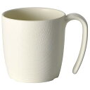 スケーター(Skater) 持ちやすい コップ 290ml ハンドル 付き 木目 クリーム プラスチック 持ち手 バイオマス原料使用 電子レンジ 食洗器対応 NMGS1HB-A