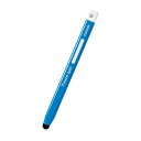 エレコム タッチペン 鉛筆型 三角 太軸 超感度タイプ (スマホ・タブレット用) ブルー P-TPEN02BBU