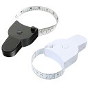 KIMLONTONメジャー1.5m テープメジャー ホワイトとブラックウエストメジャー 測定工具2個入りセット 両面目盛 周囲測定テープ オートメジャー 自動停止タイプ身体を測定し、衣服を仕立てるために使用される