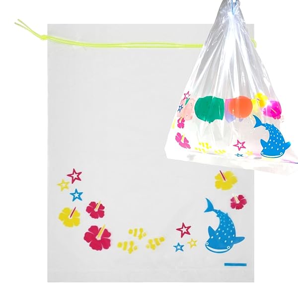 Okima 金魚袋 100枚 【選べる4色＋全色】 金魚すくい スーパーボール 南国風 縁日 14×18cm (黄, 100枚)の商品画像