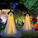 ハロウィン 飾り 幽霊 装飾ライト イルミネーションライト 2個セット ストリングライト 電池式 ゴーストライト 化け物屋敷 ハロウィン飾り 屋外 恐怖の雰囲気 ハロウィン道具 室内 屋外 庭 ガーデン 店舗飾り LED電飾