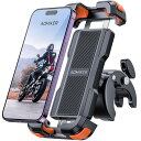 2024新登場 Aomiker バイク スマホ ホルダー スタンド : バイク 携帯 ホルダー オートバイ スマートフォンホルダー スマホ固定 バイクホルダー 原付 自転車 360度回転 振動吸収 片手操作 iPhone15 15Plus 15pro