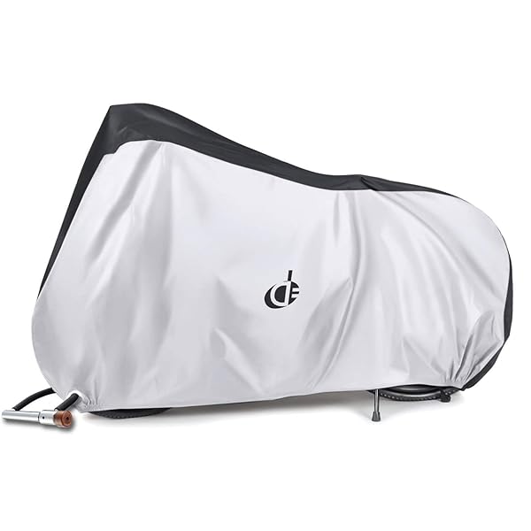 自転車カバー 子供用 サイクルカバー キッズ 防水 厚手 丈夫 撥水加工UVカット風飛び防止 収納袋付 破れにくい uvカット【20インチまで】対応 Double Elite (ブラック&シルバー)(4)