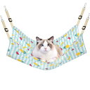 猫 ハンモック Blueekin 夏ハンモック ケージ用 ヒモ調整可能 ペット 涼感ベッド 清涼感ハンモック 強度アップ 耐荷重10KG Lサイズ 58cm x...
