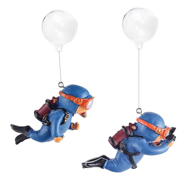 Zayookey 水槽装飾 アクアリウム 水槽 ダイバー 潜水夫 オーナメント 風船付きフロッグマン インテリア..