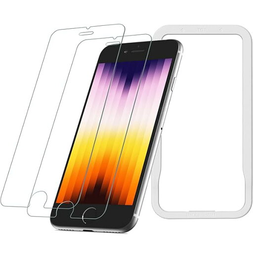NIMASO ガラスフィルム iPhone SE 第3世代 用 iPhone SE2 8 7 用 液晶 保護 フィルム ガイド枠 2枚セット NSP17I09 NIMASO ガラスフィルム iPhone SE 第3世代 用 iPhone SE2 8 7 用 液晶 保護 フィルム ガイド枠 2枚セット NSP17I09