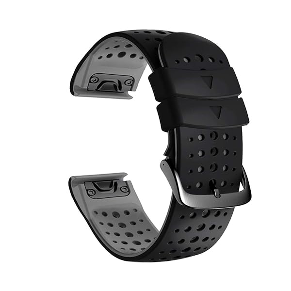 Ahayo QuickFit 22mm 替えバンド for GARMIN(ガーミン) Instinct 2 バンド 留め金具の多空気穴通気性 シリコン スポーツ バンド アップ対応GARMIN(ガーミン) Fenix 7/ EPIX 2 / Feni
