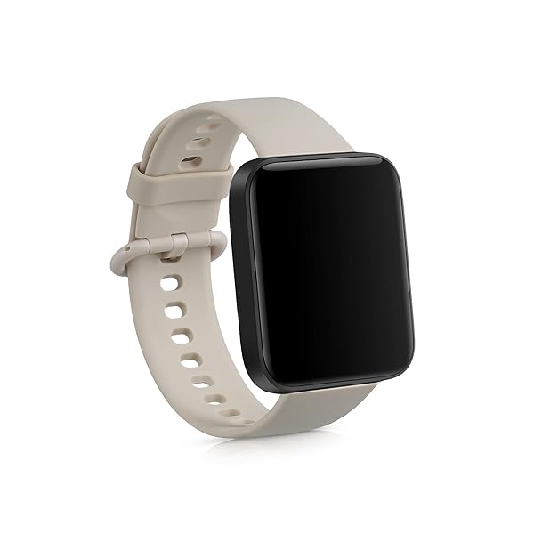 kwmobile 2x 交換バンド Xiaomi Redmi Watch 2 Lite対応 ベルト - シリコンバンド ソフト TPU 耐久性 ベージュ/紺色