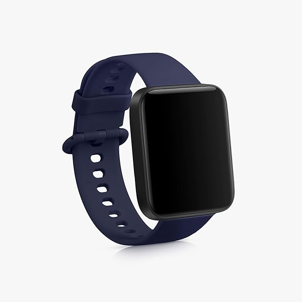 kwmobile 2x 交換バンド Xiaomi Redmi Watch 2 Lite対応 ベルト - シリコンバンド ソフト TPU 耐久性 ベージュ/紺色