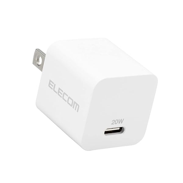 エレコム USB PD対応 充電器 USB-C コンセント 20W Type-C ×1ポート 小型 軽量 PSE認証商品 【 iPhone 16 15 14 iPad Android 各種対応】 ホワイト EC-AC11WH