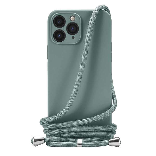Handodo Apple iPhone 11 Pro Max用 ケース iPhone 11 Pro Max カバー ネック ショルダー ストラップ付き スマホ シリコン カバー 紐付き 斜めがけ 織りストラップ付き 調節可能なショルダー クロスボデ