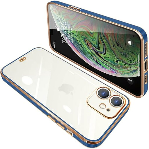 iPhone11 ケース クリア 透明 アイフォン11 カバー スマホケース 全面保護 耐衝撃 TPU メッキ加工 シリコン スリム 薄型 ストラップホール付き 落下防止(ブルー) iPhone11 ケース クリア 透明 アイフォン11 カバー スマホケース 全面保護 耐衝撃 TPU メッキ加工 シリコン スリム 薄型 ストラップホール付き 落下防止(ブルー)