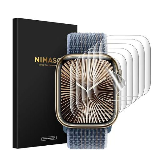 【6枚組】NIMASO フィルム Apple Watch series 10 46mm 対応 アップルウォッチ 保護フィルム 高感度タッチ 指紋防止 気泡レス DSW24H1513 【6枚組】NIMASO フィルム Apple Watch series 10 46mm 対応 アップルウォッチ 保護フィルム 高感度タッチ 指紋防止 気泡レス DSW24H1513