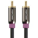 FosPower (3m) オーディオ RCA(オス) to RCA(オス) サブウーファーケーブル, 24K金メッキコネクター, S/PDIF、デジタル、コンポジット映像インターフェース対応…
