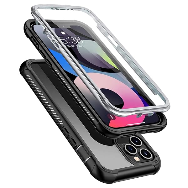 Espouse iPhone 12 Mini ケース 耐衝撃 360 全方向保護 米軍MIL規格取得 Qi充電対応 超軽量 クリア 防塵 傷·落下防止 高耐久ケース シンプル (5.4インチ)