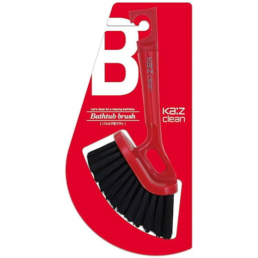 日本クリンテック Ka:z Clean バスタブ ブラシ レッド 幅12cm奥行10cm全長27cm ラウンド型ヘッド お風呂 浴槽 バスタブ 水垢 湯垢 お掃除 日本クリンテック Ka:z Clean バスタブ ブラシ レッド 幅12cm奥行10cm全長27cm ラウンド型ヘッド お風呂 浴槽 バスタブ 水垢 湯垢 お掃除
