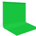 FotoFoto グリーンバック 布 3m x 6m グリーンスクリーン 大型 撮影 背景 無反射面と反射面があり 背景布 緑 クロマキー 布 ポリエステル zoom バーチャル背景 アイロン掛け可 袋縫設計 撮影用 バックグラウンド 300cm x