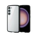エレコム Galaxy S23 (SC-51D / SCG19) ケース ハイブリッド カバー 耐衝撃 衝撃吸収 軽量 薄型 スリム カメラ周り保護 ストラップホール付 背面クリア TOUGH SLIM LITE ブラック PM-G231TSLFCB(2)