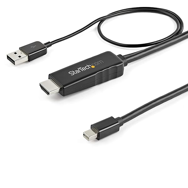 StarTech.com HDMI - Mini DisplayPort 変換ケーブル 1m 4K/30Hz USBバスパワー Mac/Windows対応 HD2MDPMM1M
