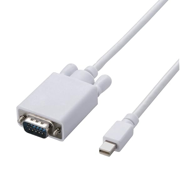 ELECOM Mini DisplayPort-VGA変換ケーブル 2m ホワイト AD-MDPVGA20WH