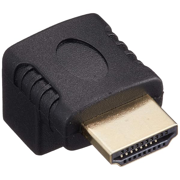 エレコム HDMI延長コネクタ L字 【下方向】 HDMI (メス) - HDMI (オス) ブラック AD-HDAAB02BK