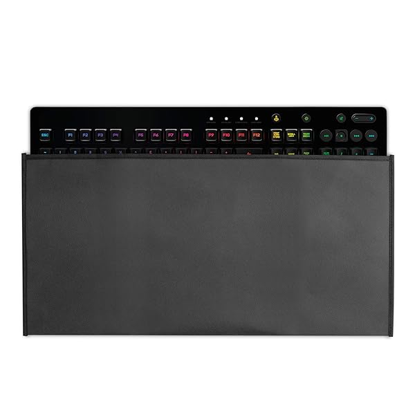 kwmobile キーボードカバー Logitech G213 Prodigy Gaming対応 - パソコン ダストカバー 収納 ほこり防止 ダークグレー