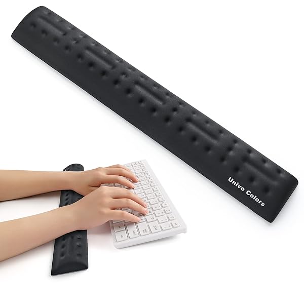 UnivoColors キーボードリストレスト 疲労低減 柔らかい素材 ストレス解放 マッサージホール付き 手首..