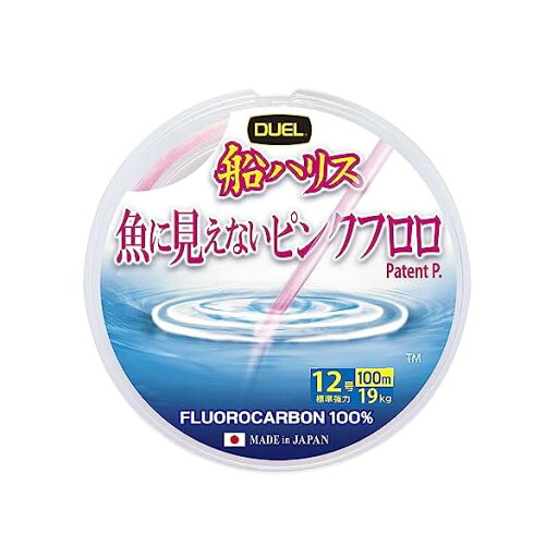 DUEL(デュエル) 魚に見えないピンクフロロ 船ハリス 100m 12号 DUEL(デュエル) 魚に見えないピンクフロロ 船ハリス 100m 12号