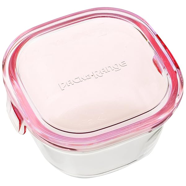 iwaki イワキ 耐熱ガラス 保存容器 ピンク 角型 SS 200ml パック&レンジ