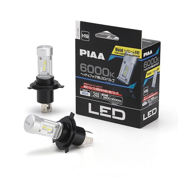 PIAA(ピア) ヘッドライト/フォグランプ用 LED 6000K 〈コントローラーレスタイプ〉 12V 18/18W Hi3800/..