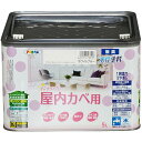 アサヒペン 塗料 ペンキ NEW水性インテリアカラー屋内カベ 5L ホワイトブルー 水性 室内 壁用 艶消し 1回塗り 無臭 防カビ 低VOC シックハウス対策...