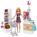 バービー(Barbie) バービーとおしごと スーパーマーケットのおかいものセット バービー人形 きせかえ人形・ハウス ままごと・ごっこ遊び 3歳から FRP01