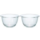 HARIO(ハリオ) 耐熱ガラス ボウル 2個セット 満水容量900ml 日本製 MXP-2208 透明