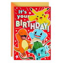Hallmark (ホールマーク) ポケモン ポップアップ バースデーカード 子供用 (ピカチュウ、ゼガメ、ヒトカゲ、フシギダウルス)