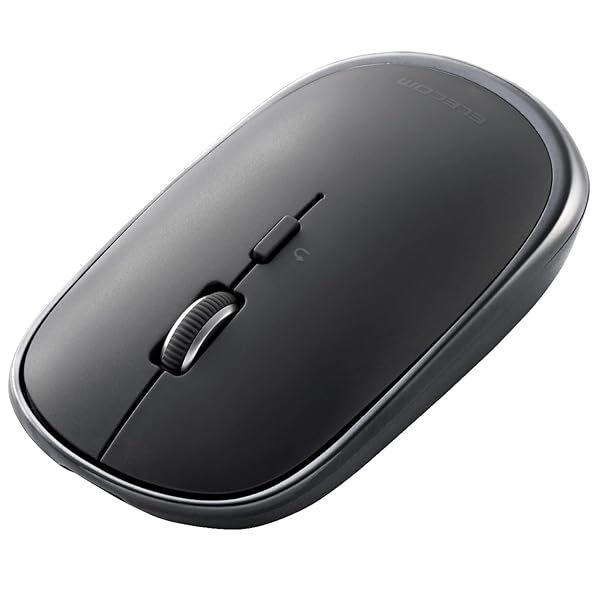 エレコム マウス ワイヤレスマウス Bluetooth Slint M-TM15BBGM/EC 薄型 静音 充電式 4ボタン マルチペアリング 3台接続可能 Windows Mac Android iOS iPadOS対応 ガンメタリック Mサイズ