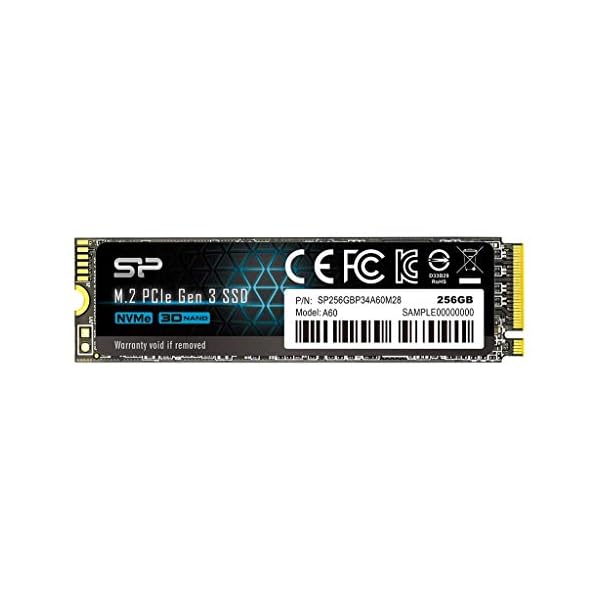 シリコンパワー SSD 256GB 3D NAND M.2 2280 PCIe3.0×4 NVMe1.3 P34A60シリーズ 5年 SP256GBP34A60M28