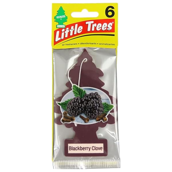 リトルツリー エアフレッシュナー 【Blackberry Clove 6pac】 お得な6枚セット！LittleTree 芳香剤 ブ..