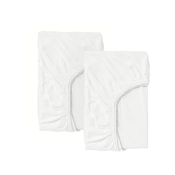 LEN レーン ボックスシーツ ベビーベッド用 - ホワイト 60x120 cm 101.690.60