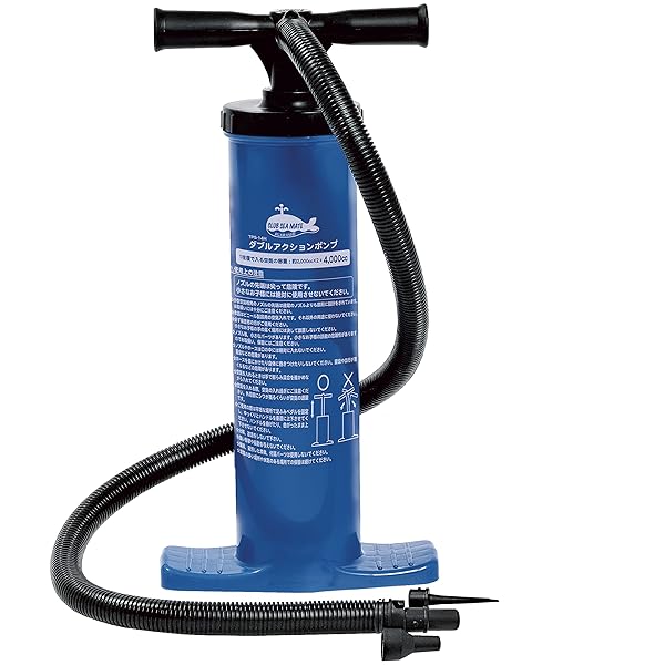 イガラシ ダブルアクションポンプ 空気入れ 空気抜き 両対応 TPA-19H ブルー 中型